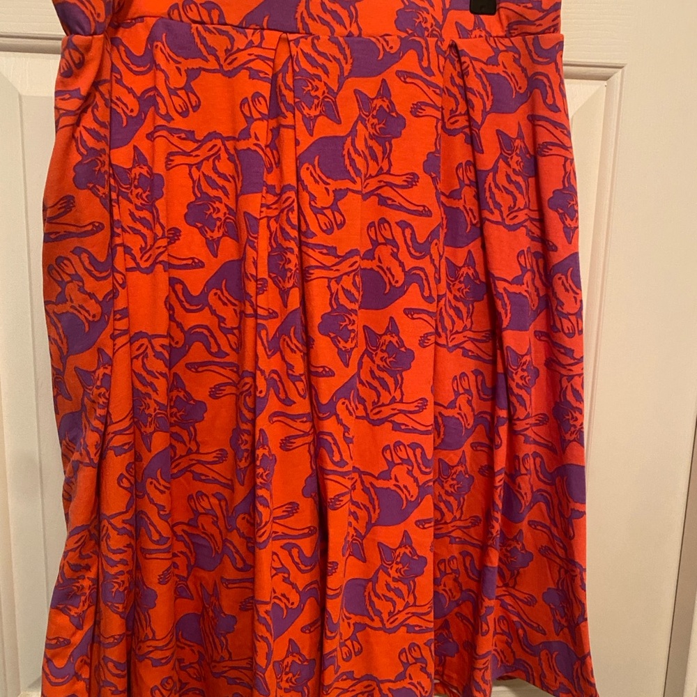 EUC LuLaRoe Madison German Shepherd Print Skirt. Size 2XL